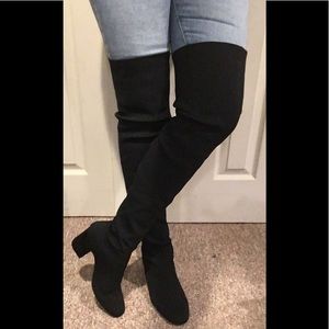 Black Over the knee boots.